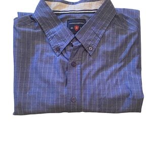 Big and Tall Men's Navy Plaid Button Down Shirt 2XLT